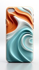 A phone case with a colorful design on it.