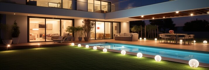 Stylish and innovative outdoor led lighting systems for enhancing the ambiance of modern backyards