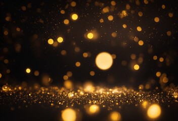 golden christmas lights background