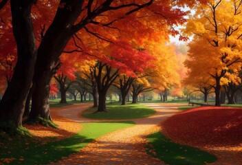 autumn trees in the park