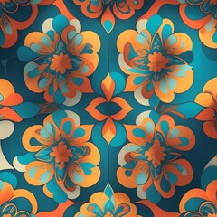 seamless pattern with flowers