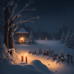 Christmas tree in the forest