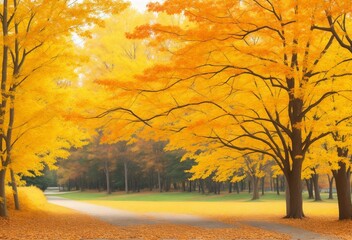 autumn trees in the park