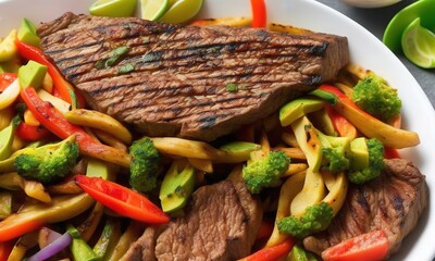 beef steak with vegetables