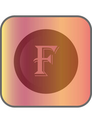 Obraz premium Logo with the letter F. Pattern with the letter F. Design of the letter F