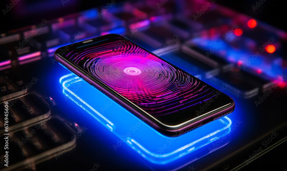 Poster unlocking safety: biometric fingerprint and two-factor authentication on smartphone