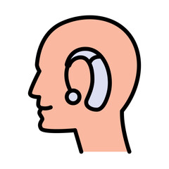 Hearing aid gadget icon vector. Hearing aid sign. isolated symbol illustration