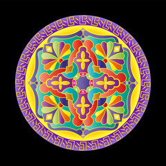 Mandala. Round ornament. Vector illustration.