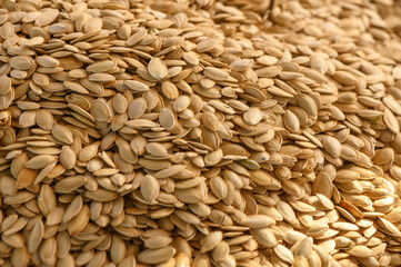 Pumpkin seeds piled up at the local market 1