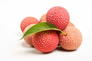 Fresh, Ripe Lychees: Exotic Red Fruits Bursting with Sweetness