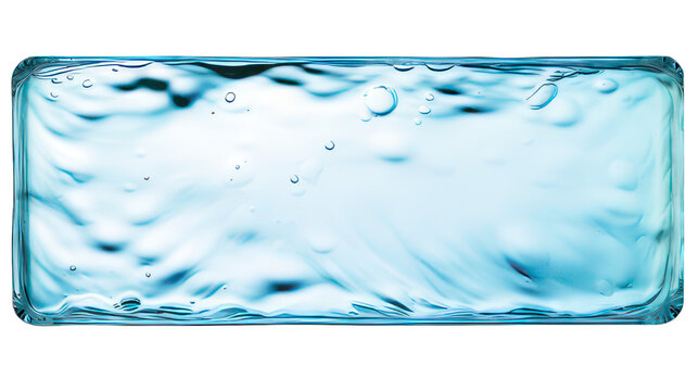 Water surface in rectangle form isolated on white created with Generative AI