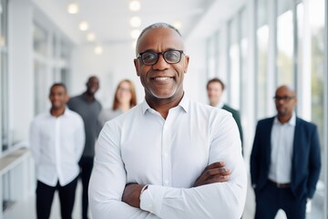 business businessman office mature meeting man portrait group teamwork success team coworker together diversity black executive