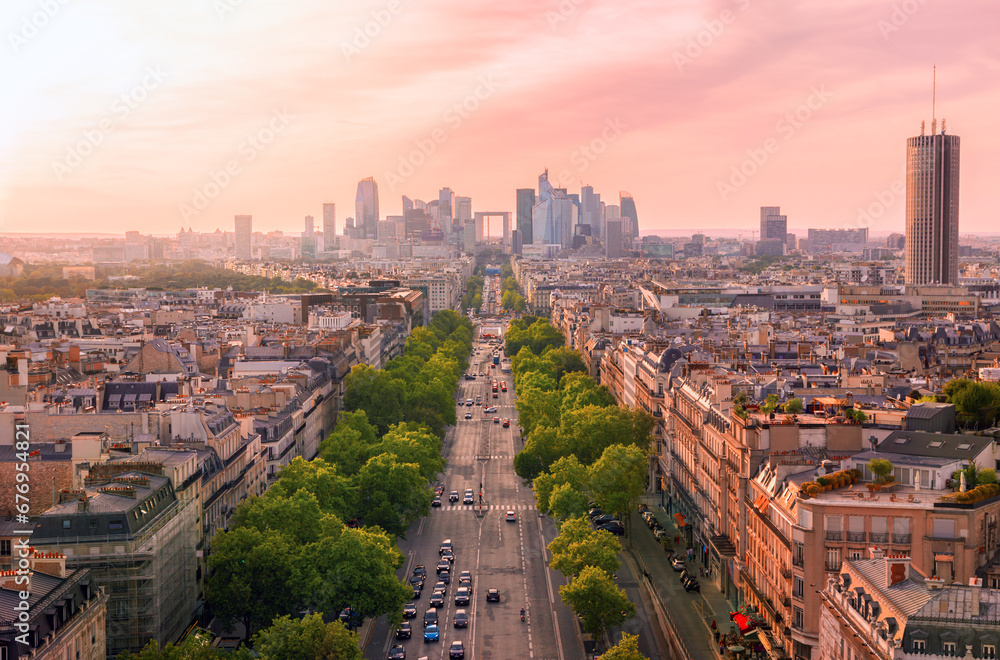 Canvas Prints paris from the roof of the triumphal arch