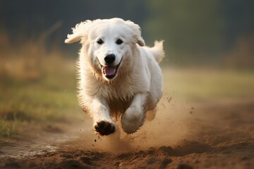 Kuvasz Dog - Portraits of AKC Approved Canine Breeds - obrazy, fototapety, plakaty