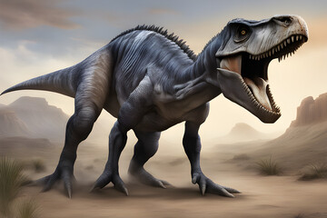 Obraz na płótnie Canvas moros-intrepidus-dinosaurier . KI Generated