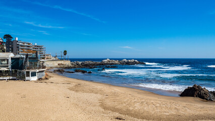 view of the beach Cochoa beach Reñaca beach Viña del Mar Valparaíso Chile  The Garden City