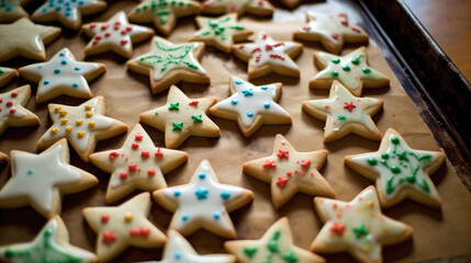 Baking Joy: Star-Shaped Cookie Decorations That Dazzle
These star cookies are sure to bring joy and sweetness to any occasion with their intricate decorations.