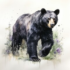 Watercolor Black Bear