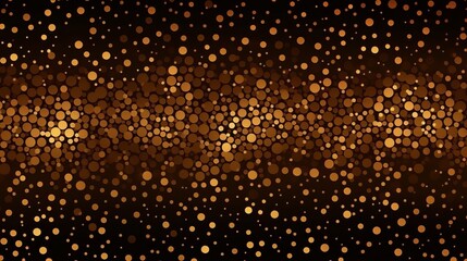 Christmas holiday golden background template for greeting card or New Year gift wrapping paper design. Vector gold dotted pattern for Christmas or New Year wrapper seamless golden confetti background.
