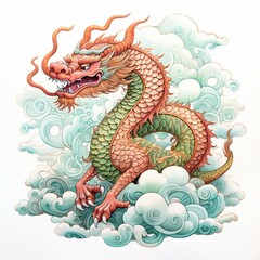 Fototapeta premium chinese dragon statue