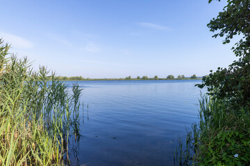 lake in sunny summer weather