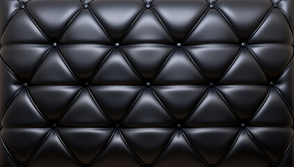 ブラックレザーの背景テクスチャ,A textured background featuring black leather,Generative AI