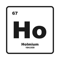 Holmium element icon