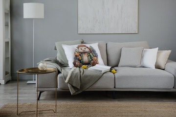 person relaxing on sofa