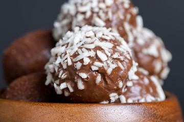 Chocolates with coconut sweet filling