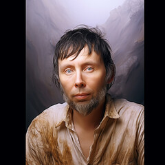 Fototapeta premium Homem das cavernas 