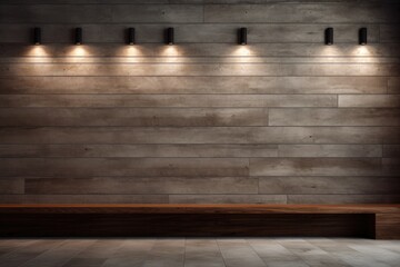 Urban Fusion: Concrete and Wood Wall, a Modern Blend for Stylish Living Spaces