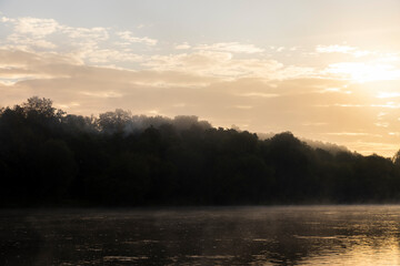 Foggy morning on the river