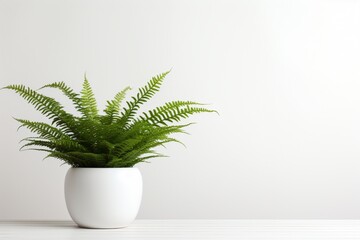 Boston Fern on a white background with space for naming and branding.