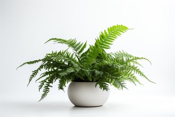 Ostrich Fern on a white background with space for naming and branding.