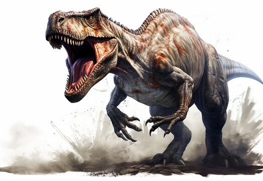 dinossauro Trex isolado em fundo branco 