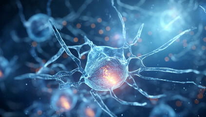 ニューロン細胞、神経細胞,Neuron cells, nerve cells,Generative AI