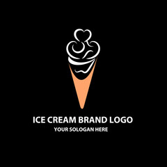 logo for ICE CREAM and  banner and poster