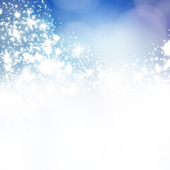 Elegant Christmas background with snowflakes and place for text.