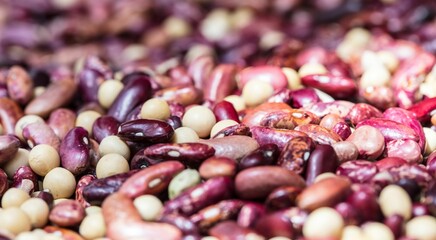 Closeup of red kidney beans