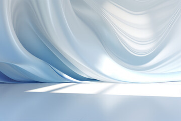 Obraz premium Abstract modern architecture, contemporary white architectural backdrop, futuristic round room interior