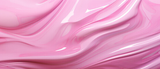 Bright pink transparent soap bubbles on pink background, Gradient Background in blush Colors with soft Waves. Elegant Display Wallpaper