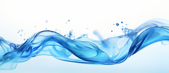 Abstract light blue ribbon background, abstract light blue ribbon computer background, Wave of dots and weave lines. Abstract background. Network connection structure.