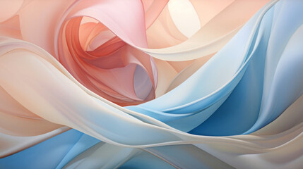 Obraz premium Subtle Elegance: Pastel, White and Silver Abstract, Subtle abstract background with soft pastel waves. Gradient colors. For designing apps or products