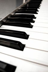 Vertical shot of the piano keys