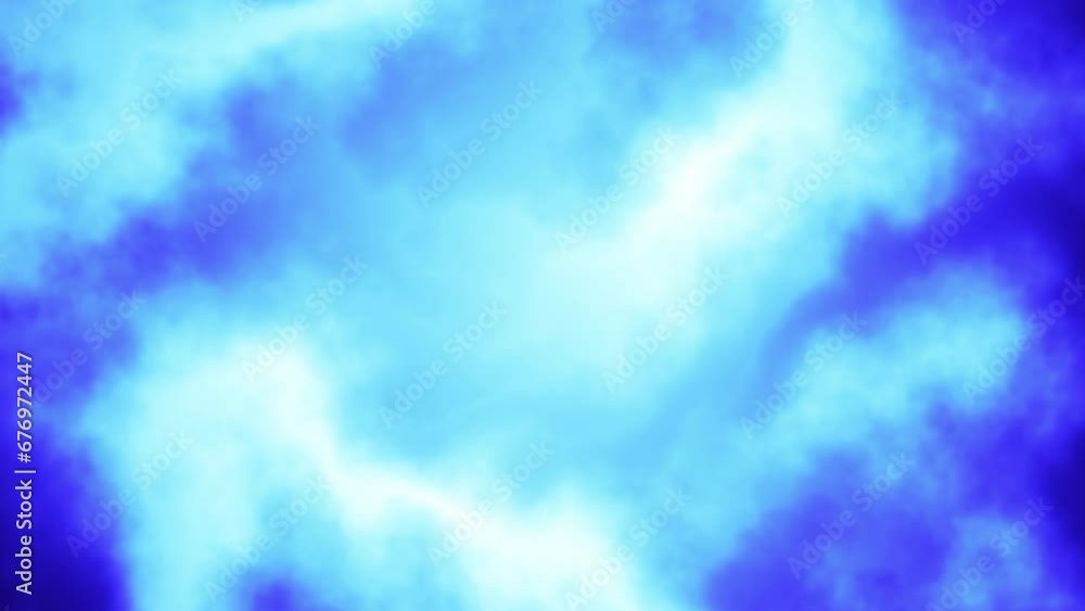 Poster seamless abstract psychedelic wavy background for loop playback. 4k video. blue cloudy sky