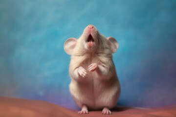 Naklejka premium depressed lab mouse being sad, concept of Despair