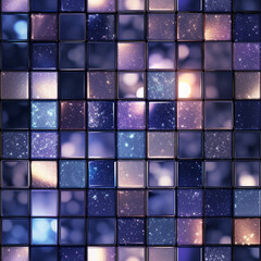 Blue Mosaic Tile Texture

