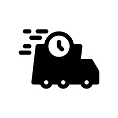 delivery truck glyph icon