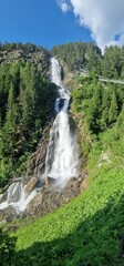 highest waterfall in Tyrol is the 159-meter-high Stuibenfall. It dazzles passers-by with its enormous water amount. An exciting point during the trail is an 80-meter-long steel suspension bridge over 