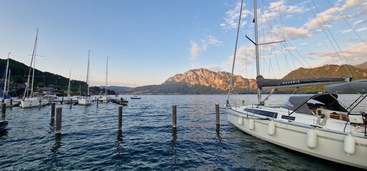 enchanting beauty of Traunkirchen am Traunsee, a picturesque village nestled on the shores of the stunning Traunsee lake in Austria. The village exudes a charming atmosphere with its historic architec